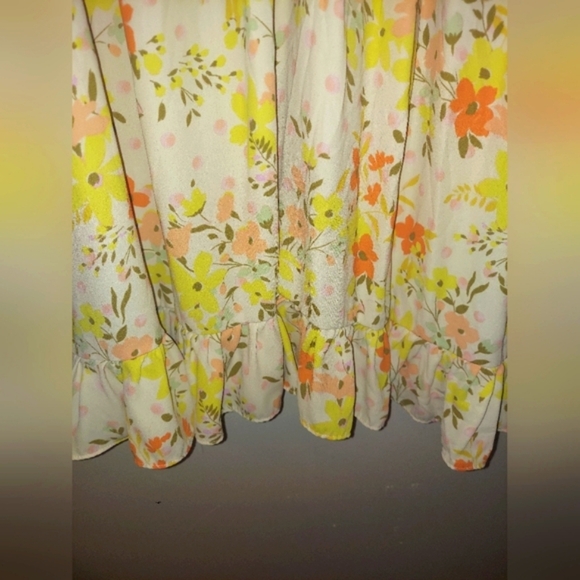 Lauren Conrad LC EUC Spring floral 3/4 length dress with ruching! 3X size - Picture 8 of 8